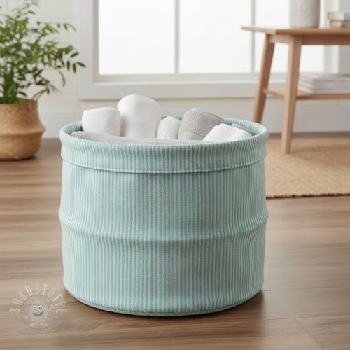 Dekostoff DOBBY Colored stripe mint