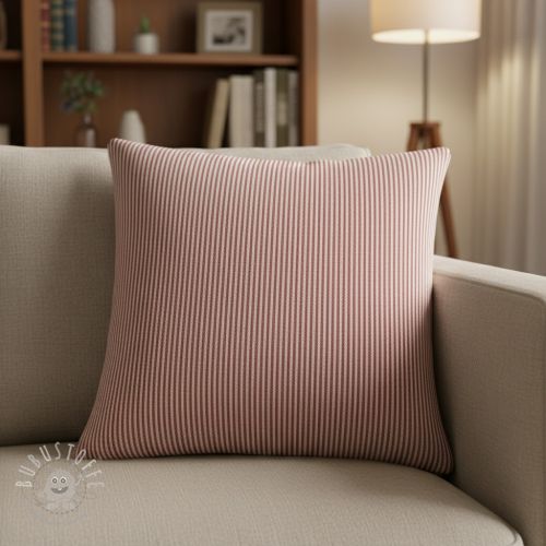 Dekostoff DOBBY Colored stripe burgundy