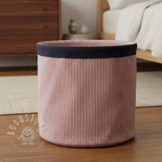 Dekostoff DOBBY Colored stripe burgundy