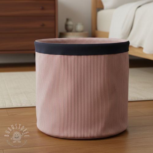 Dekostoff DOBBY Colored stripe burgundy