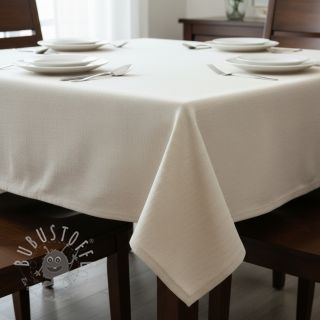 Dekostoff DOBBY Colored stripe naturel