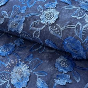 Baumwollstoff TIE DYE EMBROIDERY Flora design B