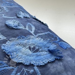 Baumwollstoff TIE DYE EMBROIDERY Flora design B