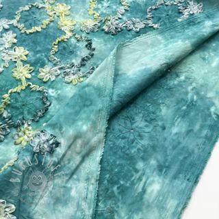 Baumwollstoff TIE DYE EMBROIDERY Eva tape design B