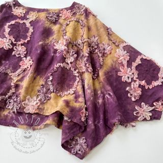 Baumwollstoff TIE DYE EMBROIDERY Eva tape design D