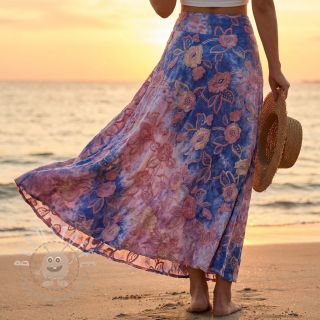 Baumwollstoff TIE DYE EMBROIDERY Flora design C