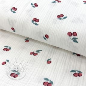 Double gauze/musselin Fruits cherry ORGANIC
