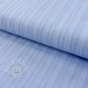 Baumwollstoff VOILE LUREX Stripes light blue