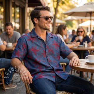 Baumwollstoff JEANS Embroidery Flowers burgundy