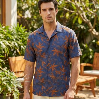 Baumwollstoff JEANS Embroidery Flowers camel