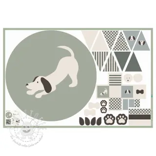 Baumwollstoff Dog PANEL digital print