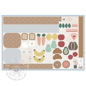 Baumwollstoff Farmers market PANEL digital print