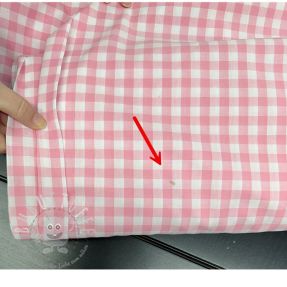 Baumwollstoff Check rosa 2nd class