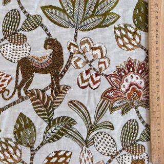 Dekostoff jacquard Soliman allover blanc