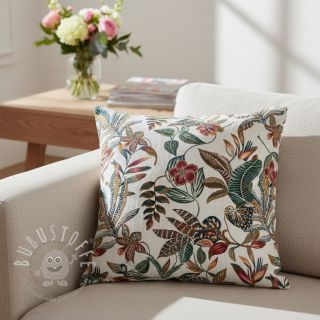 Dekostoff jacquard Neroli allover blanc