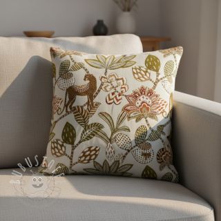 Dekostoff jacquard Soliman allover blanc