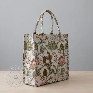 Dekostoff jacquard Soliman allover blanc