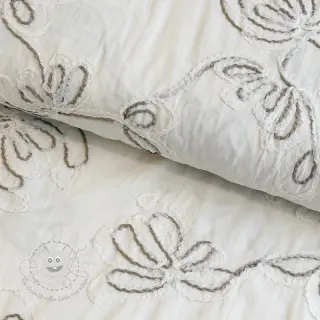 Baumwollstoff EMBROIDERY Loom En Light off white