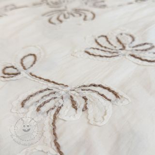 Baumwollstoff EMBROIDERY Loom En Light off white