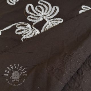 Baumwollstoff EMBROIDERY Loom En Light brown