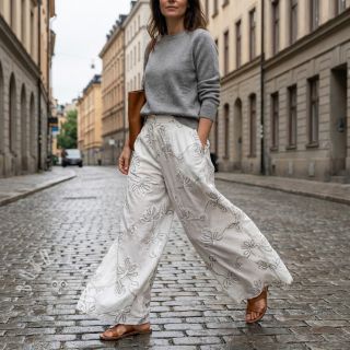 Baumwollstoff EMBROIDERY Loom En Light off white