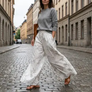 Baumwollstoff EMBROIDERY Loom En Light off white