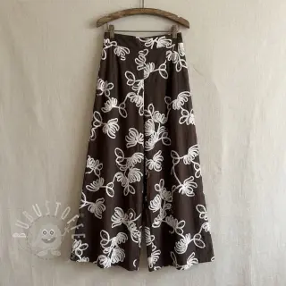 Baumwollstoff EMBROIDERY Loom En Light brown