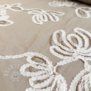 Baumwollstoff EMBROIDERY Loom En Light natural