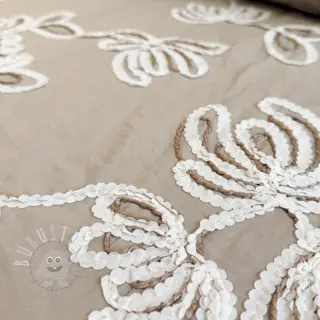 Baumwollstoff EMBROIDERY Loom En Light natural