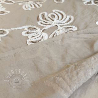 Baumwollstoff EMBROIDERY Loom En Light natural