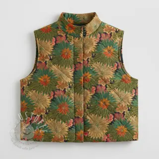 Dekostoff jacquard Matcha allover kaki