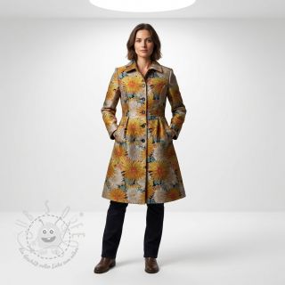 Dekostoff jacquard Matcha allover peanut