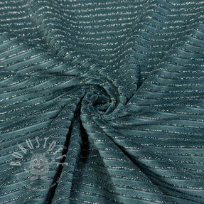 Samt VELVET LUREX Stripe forest green