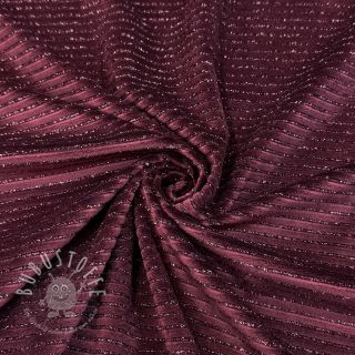 Samt VELVET LUREX Stripe bordeaux