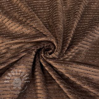 Samt VELVET LUREX Stripe dark brown