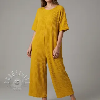 Strickstoff WAFFLE BIG KNIT ochre