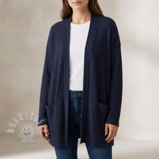 Strickstoff WAFFLE BIG KNIT navy