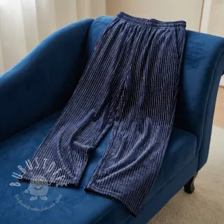Samt VELVET LUREX Stripe marine