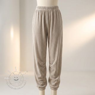 Samt VELVET LUREX Stripe beige