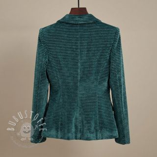 Samt VELVET LUREX Stripe forest green