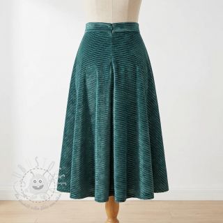 Samt VELVET LUREX Stripe forest green