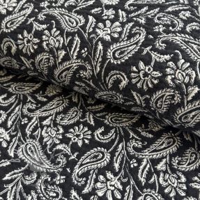 Dekostoff jacquard Mumbai allover noir