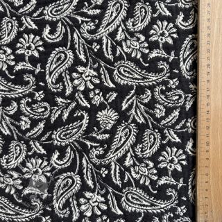 Dekostoff jacquard Mumbai allover noir