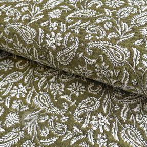 Dekostoff jacquard Mumbai allover kaki