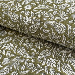 Dekostoff jacquard Mumbai allover kaki