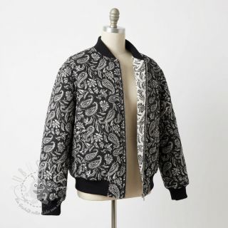 Dekostoff jacquard Mumbai allover noir