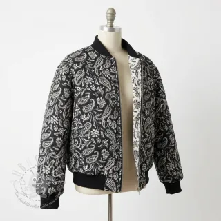 Dekostoff jacquard Mumbai allover noir