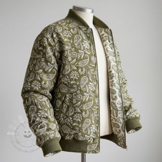 Dekostoff jacquard Mumbai allover kaki