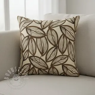 Dekostoff jacquard Folia chocolat