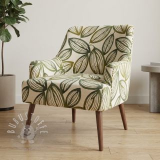 Dekostoff jacquard Folia romarin